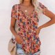 Romantic Print Short Sleeve Top