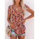 Romantic Print Short Sleeve Top