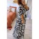 Glamorous Tie Dye Print Long Sleeve Maxi Dress